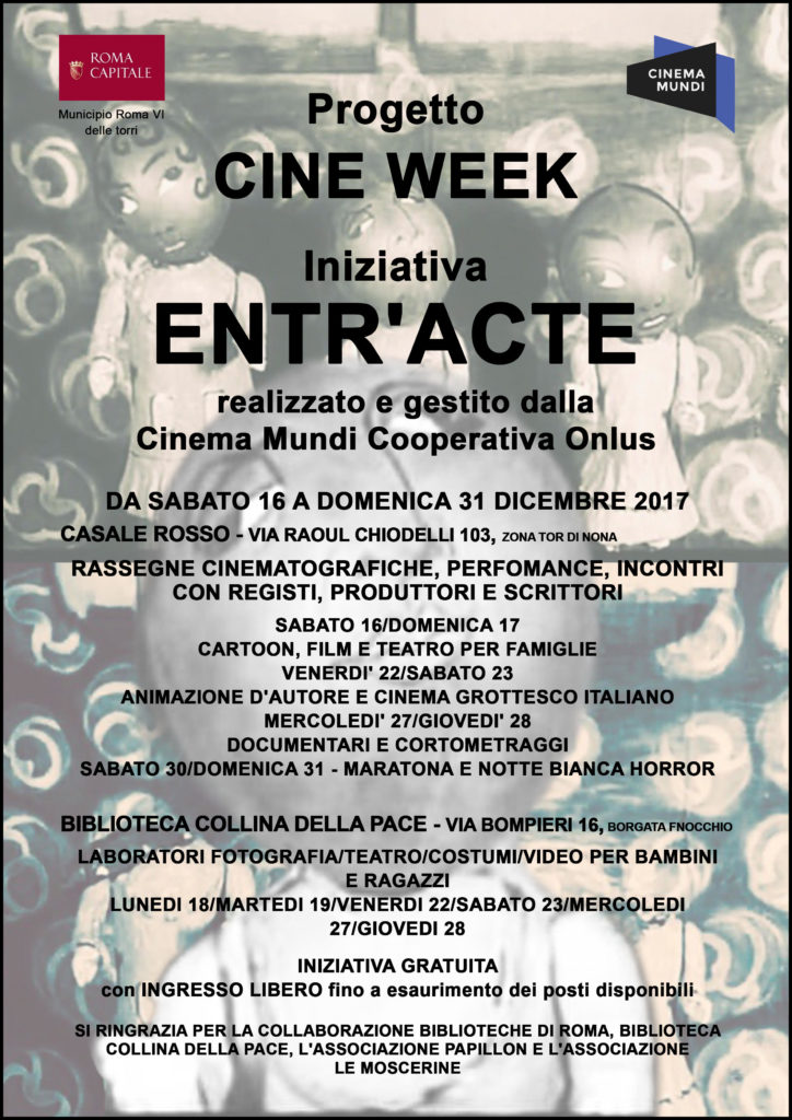 Progetto CineWeek Entr’Acte: Il programma dell’iniziativa