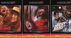 “Invasion of the Blood Farmers”, “Criminally Insane” e “Nightbeast” sono i tre nuovi inediti horror della collana Horrible Tapes